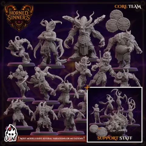 Expanded - Chaosborn proxy (Baroque Chaos Style) - UGNI - Fantasy Football by UGNI Miniatures