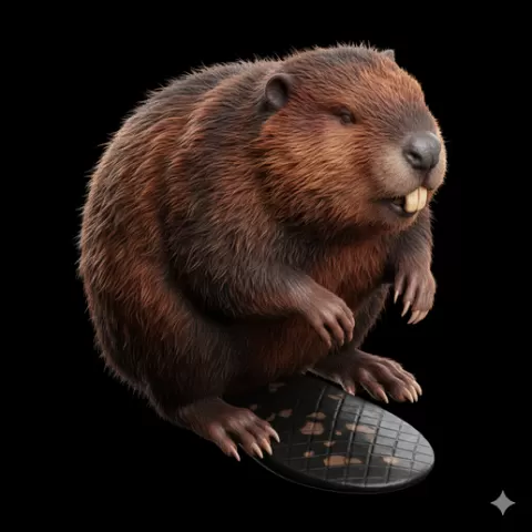 Beaver compact sitting, mammal, animal, wildlife, nature, fauna, creature, species, zoo, safari, forest, jungle