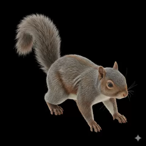 Squirrel walking cautious, mammal, animal, wildlife, nature, fauna, creature, species, zoo, safari, forest, jungle