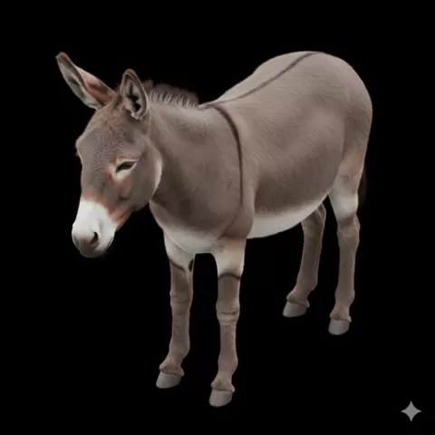 Donkey head lowered calm, mammal, animal, wildlife, nature, fauna, creature, species, zoo, safari, forest, jungle