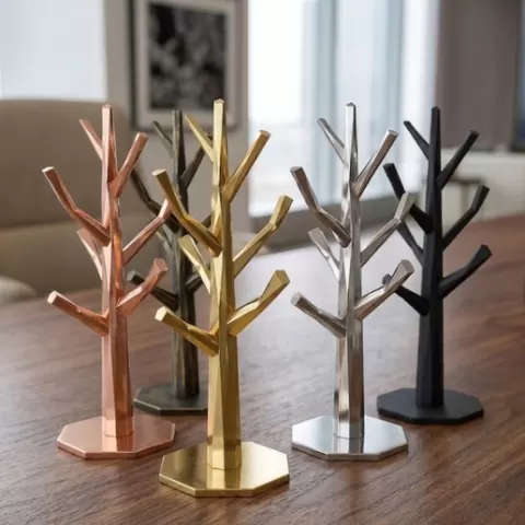 Low Poly Geometric Tree - Modern Desk Art