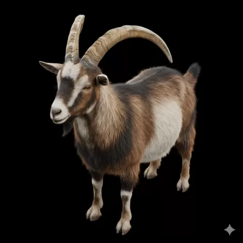 Goat standing alert horns, mammal, animal, wildlife, nature, fauna, creature, species, zoo, safari, forest, jungle