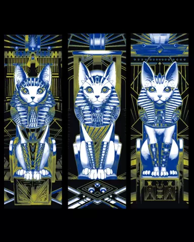 Egyptian Depictions of Cats of the Pharaohs - Set of Bookmarks