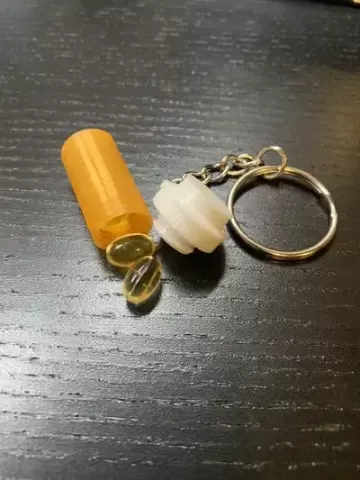 Pill Bottle Keychain