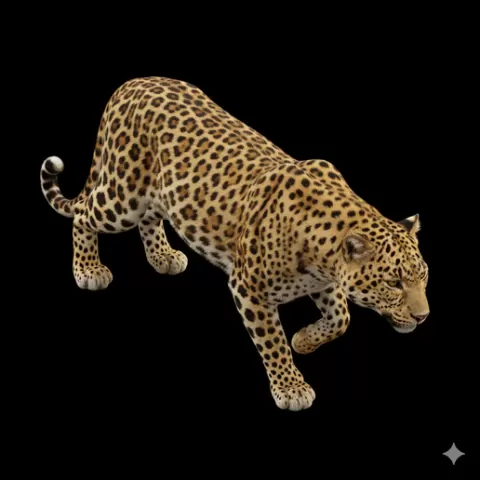 Leopard walking low stealth, mammal, animal, wildlife, nature, fauna, creature, species, zoo, safari, forest, jungle