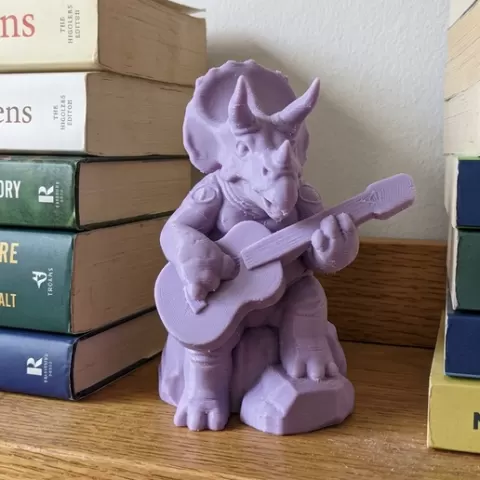 Jurassic Rockstar Triceratops 🎸🦖