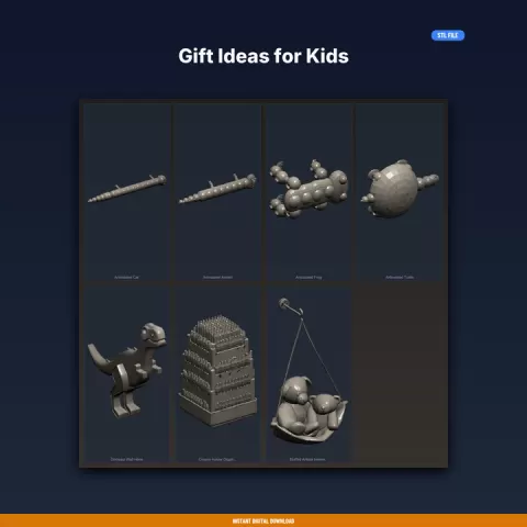 Gift Ideas for Kids - 7-Model 3D Printable Bundle by ForgeFile