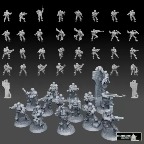 Combat Monks Megapack by Sharedog Miniatures