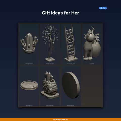 Gift Ideas for Her - 7-Model 3D Printable Bundle by ForgeFile