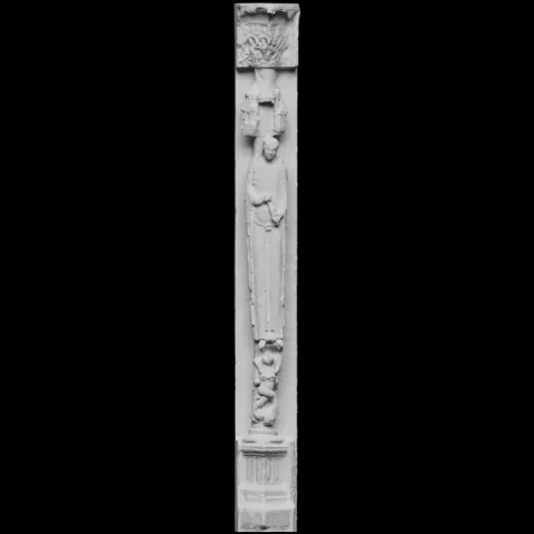 Notre-Dame Cathedral Column from the North Portal of the Western Facade by Scan The World