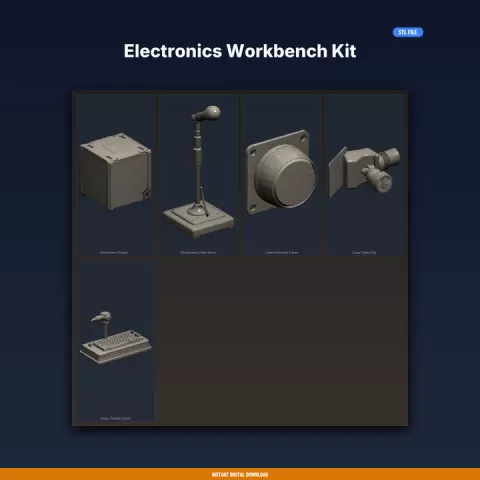 Electronics Workbench Kit - 5-Model 3D Printable Bundle by ForgeFile