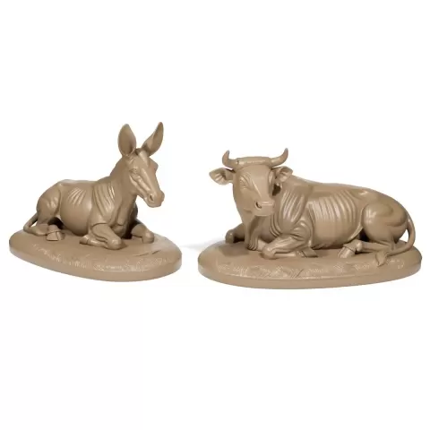 Donkey and Ox - Nativity figures - 3D Everything