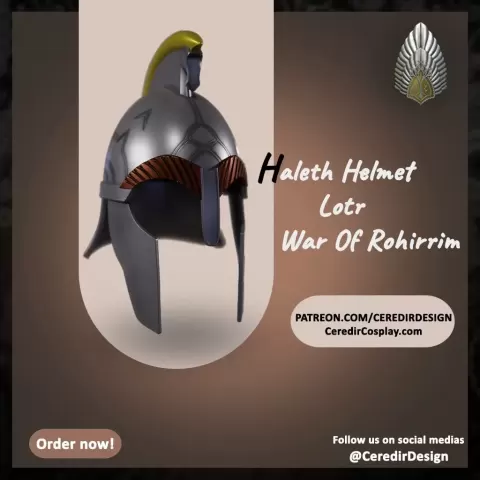 Haleth Rohan Helmet lord of the rings 3d digital download - CeredirDesign