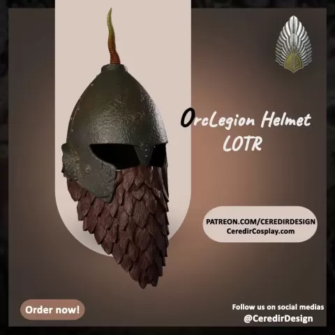 Mines of Moria Orc Legion helmet lotr 3d digital download - CeredirDesign