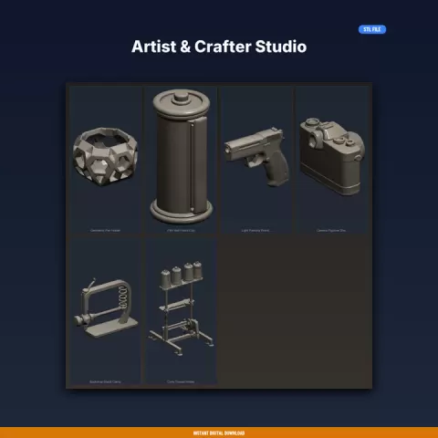 Artist & Crafter Studio - 6-Model 3D Printable Bundle by ForgeFile