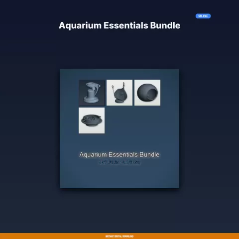 Aquarium Essentials Bundle - 4-Model 3D Printable Bundle by ForgeFile