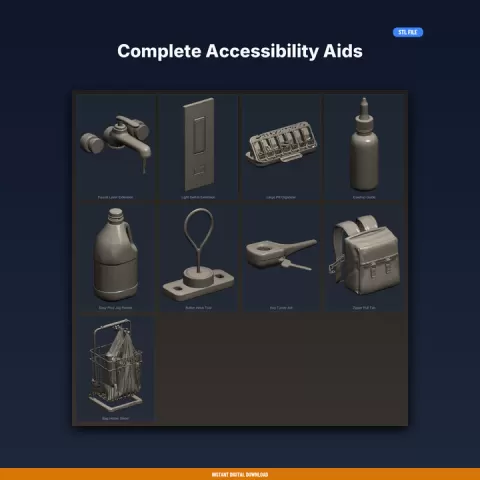 Complete Accessibility Aids - 9-Model 3D Printable Bundle by ForgeFile
