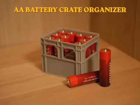 AA Battery Crate Organizer