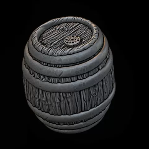 HIGH POLY Wooden Barrel by HatredStudios