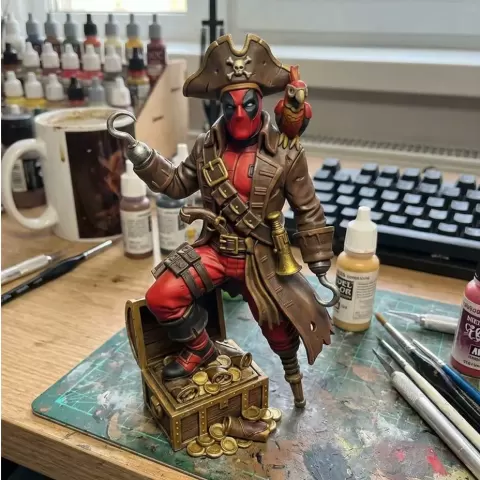Captain Deadpool Pirate Figure