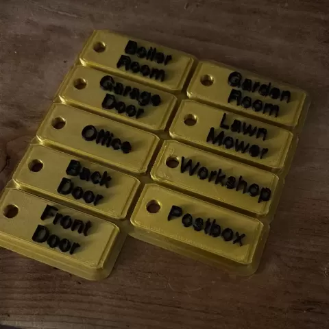 Embossed key tags - mjhamilton
