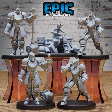 Exosuit Artificer Female Set ‧ DnD Miniature ‧ Tabletop Miniatures ‧ Gaming Monster ‧ 3D Model ‧ RPG ‧ DnDminis ‧ STL FILE