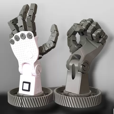 Poseable Robot Hand (Left Hand) (PLA)