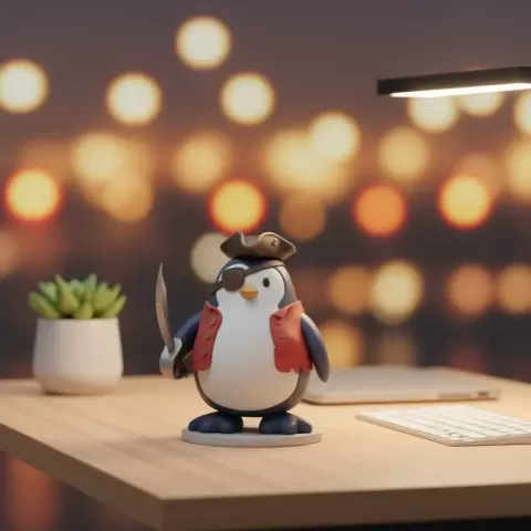 Pirate Penguin - The calm moon