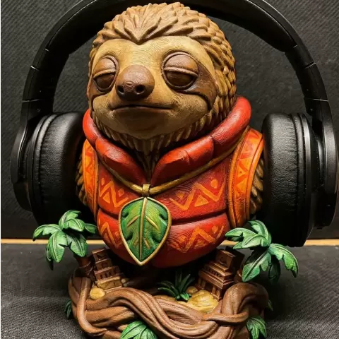 Gaming Sloth Statue