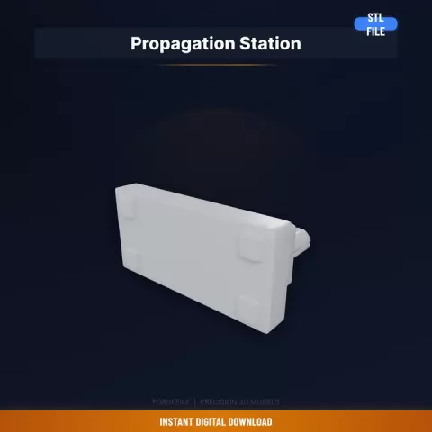 Test Tube Propagation Station, Wooden Base Look, 5 Tube - STL File for 3D Printing by ForgeFile