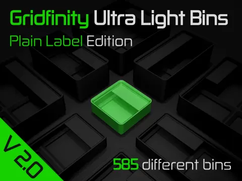 Gridfinity Ultra Light Bins - Plain Lable Edition