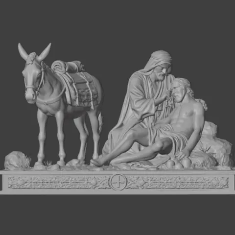 Добрый самаритянин по Библейской притче. The Good Samaritan according to the Biblical parable.