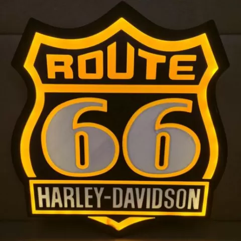 light box ROUTE 66 HARLEY DAVIDSON