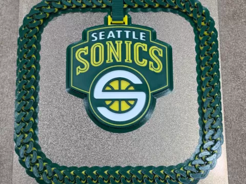Seattle Supersonics Hype Chain Throwback 90s