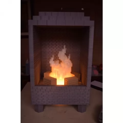 Minecraft/8-bit Led Fireplace by Chris Bobo
