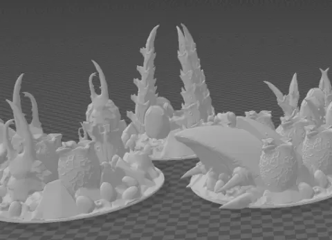 6X Tyranid Space Bug Objective Markers 7.5in
