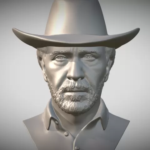 Chuck Norris bust for 3D printing