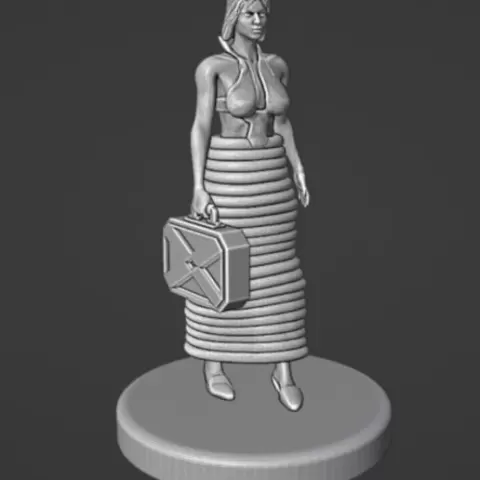 Science Fiction 28mm Scale Futuristic Business Woman Miniature STL | Printable Female Character for Miniature Tabletop Gaming & Sci-Fi Dioramas