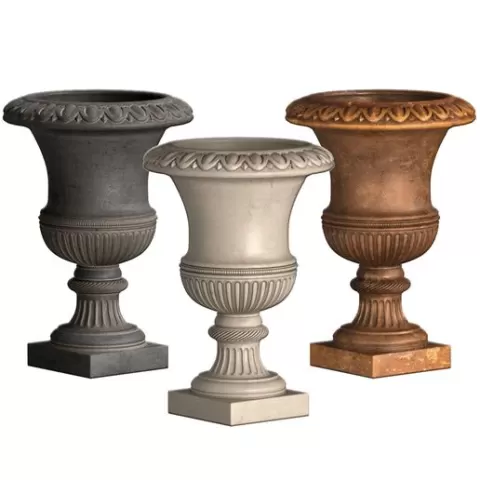 Classical vase for decorating the facade Flowerpot 3D model