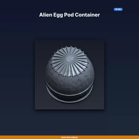 Alien Egg Pod Container - STL File for 3D Printing by ForgeFile