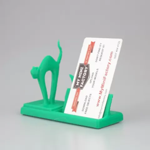 Mr Cat Says Meow Business Card Holder by Rachel Lawson