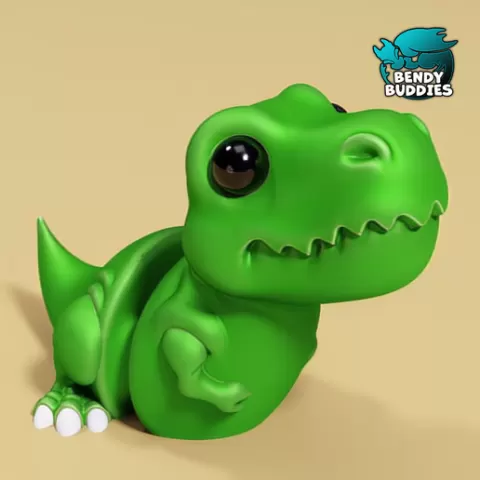 Tyrannosaurus Cute Dinosaur / T-Rex Articulated / Print-in-Place Dino / Jurassic Beast / Fantasy World Monster Encounter