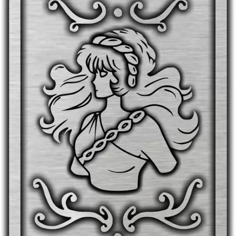 "Necklace Saint Seiya - Andromeda Dog Tag STL (Fan Art Impresi