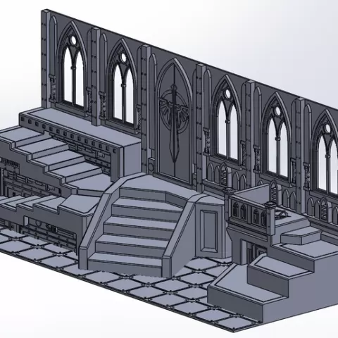 Gothic Sci-Fi Diorama for Action Figures