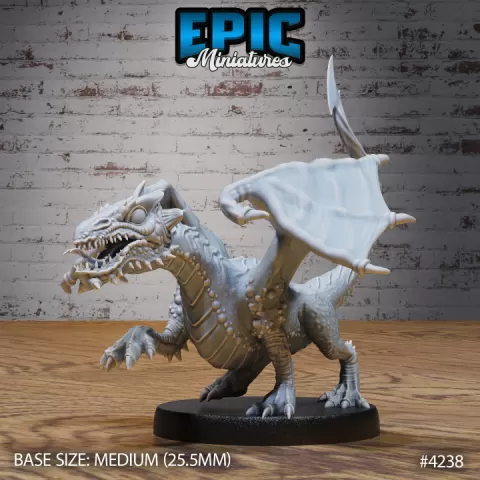 Black Dragon Wyrmling / Legendary Drake / Ancient Flying Dragonborn / Evil Beast / Winged Mountain Encounter by Epic-Miniatures