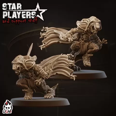 x2 Ratman #01 - Star Player - UGNI - Fantasy Football by UGNI Miniatures