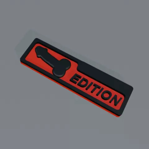 "penis edition" car badge
