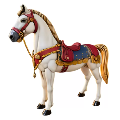 Decorated White Horse