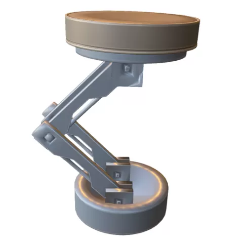 Sci-Fi Industrial Hydraulic Stool