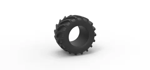 Tractor tire 14 Scale 1:25 - 3DTechDesign